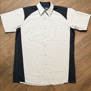 Men's Two-Tone Short Sleeve Bowling Shirt Retro